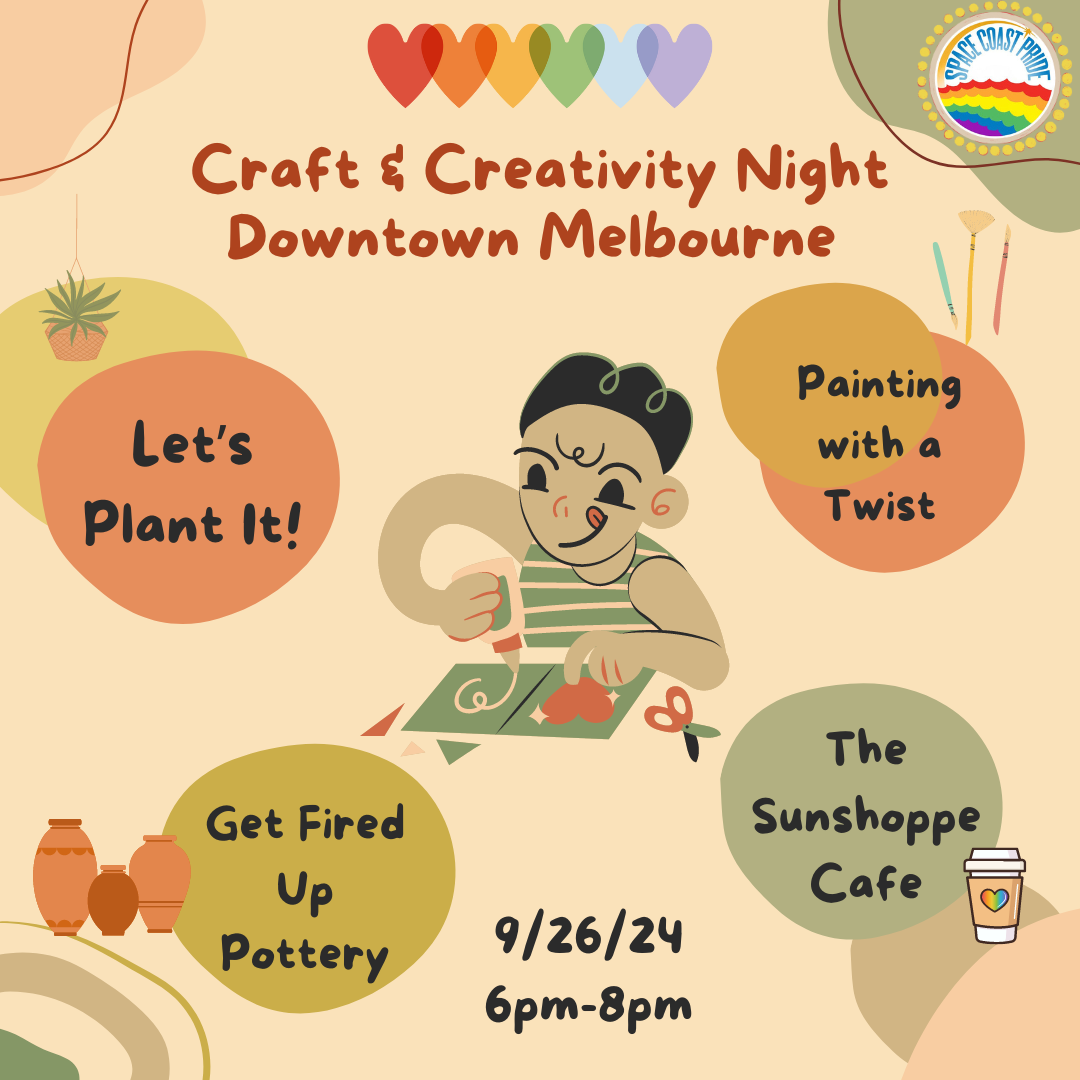 An evening of creativity and Pride: Craft and Creativity Night in the heart of Downtown Melbourne.